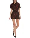 Amanda Uprichard Ireland Romper In Burgundy
