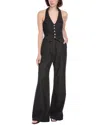 Amanda Uprichard Isadore Denim Jumpsuit In Blue