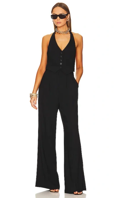 Amanda Uprichard Isadore Jumpsuit In Black