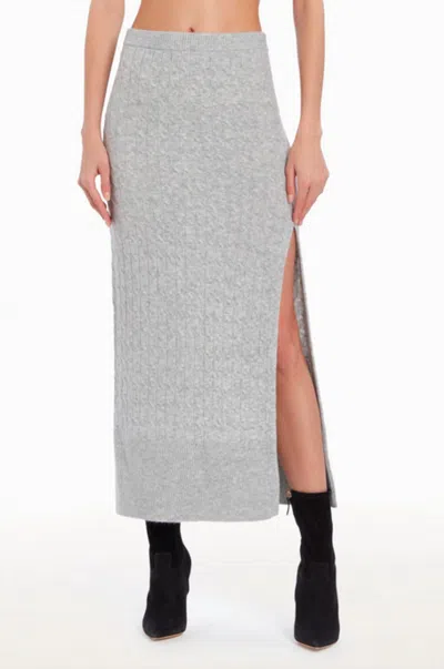 Amanda Uprichard Isla Skirt In Light Heather Grey In Gray
