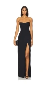 Amanda Uprichard X Revolve Ivy Gown In 블랙