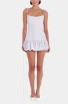 Amanda Uprichard Ivy Bubble Skort Romper In Feather In White