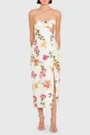 Amanda Uprichard Ivy Midi Dress In White Multi In Multi