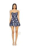 Amanda Uprichard Ivy Bubble Skort Dress In Navy In 藏青色
