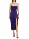 Amanda Uprichard Ivy Strapless Midi Dress In Blueberry In Blue
