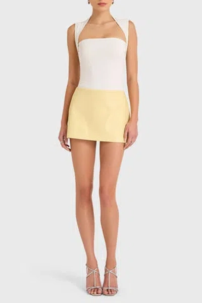 Amanda Uprichard Jace Skort In Cornsilk