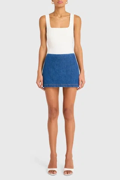Amanda Uprichard Jace Skort In True Blue Wash