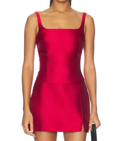 Amanda Uprichard Jacksonville Tank Top In Scarlet In Red