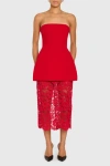 Amanda Uprichard Jada Dress In Red