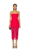 Amanda Uprichard Jada Dress In Red