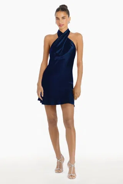 Amanda Uprichard Jade Silk Mini Dress In Ink
