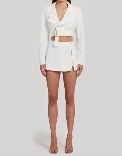 Amanda Uprichard Jaden Jacket In Ivory In White