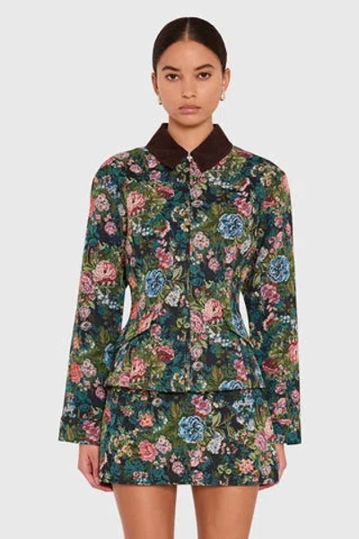 Amanda Uprichard Jalen Jacket In Malachite Multi