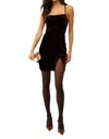 Amanda Uprichard Jasalina Mini Dress In Cocoa In Black