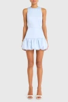Amanda Uprichard Jasper Skort Bubble Romper In Blue In Blue