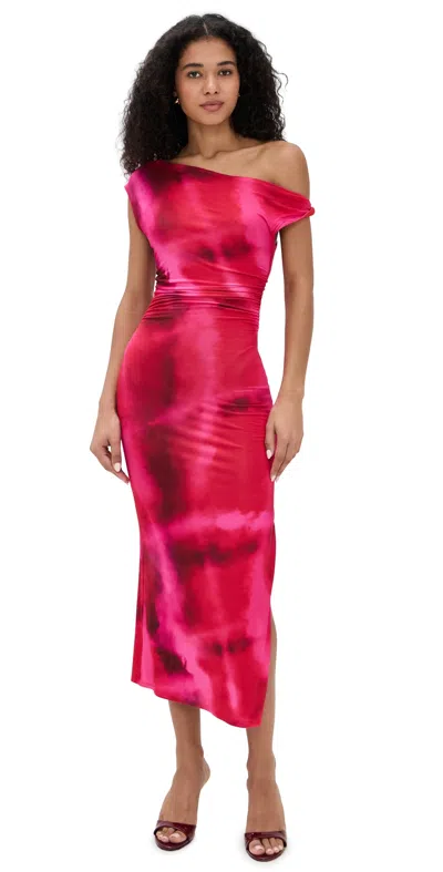 Amanda Uprichard Jennan Dress Abyss Print In Multi