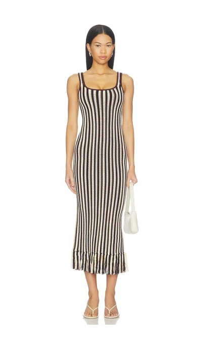 Amanda Uprichard Jolie Midi Dress In Brown