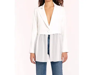 Amanda Uprichard Jonas Sheer Bottom Blazer In Ivory In White