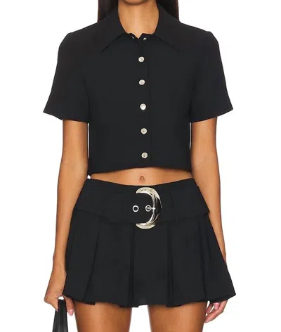 Amanda Uprichard Josie Top In Black