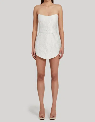Amanda Uprichard Joss Strapless Mini Dress In White