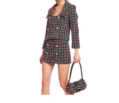 Amanda Uprichard Jovie Blazer In Black In Multi