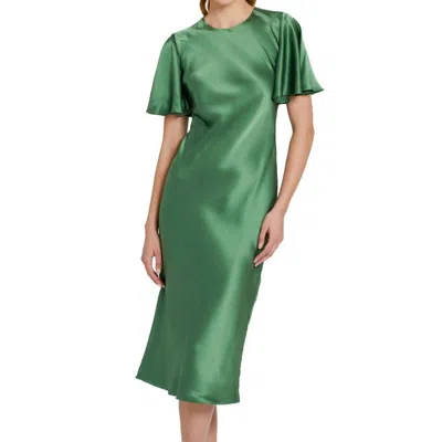 Amanda Uprichard Julietta Silk Dress In Green