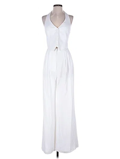 Pre-owned Amanda Uprichard Jumpsuit In White
