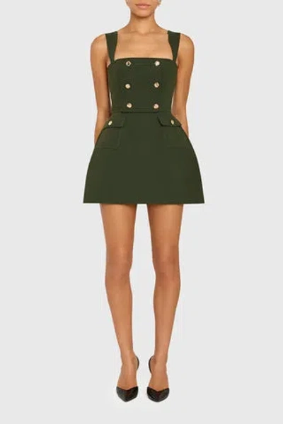 Amanda Uprichard Kandi Romper In Ponderosa In Green