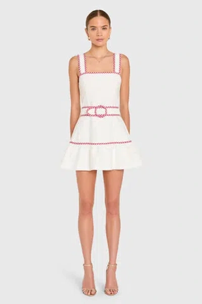 Amanda Uprichard Kassy Romper In Ivory Red In White