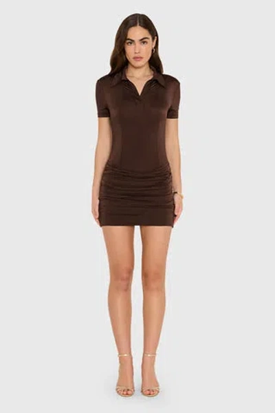 Amanda Uprichard Kat Dress In Brown