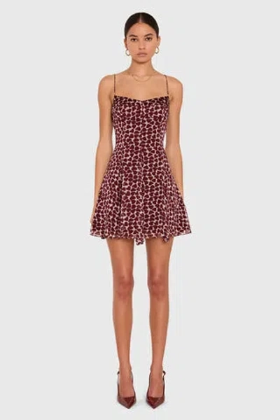 Amanda Uprichard Katarina Dress In Burgundy