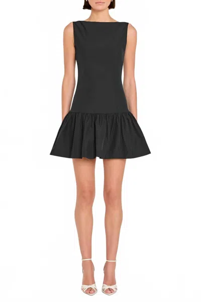 Amanda Uprichard Katina Mini Dress In Black In Blue