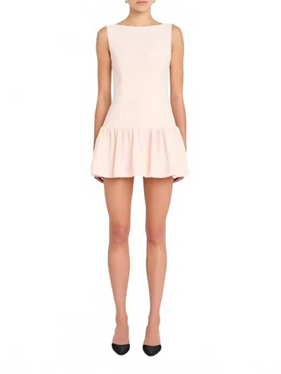 Amanda Uprichard Katina Skort Romper In Biscotti In Pink