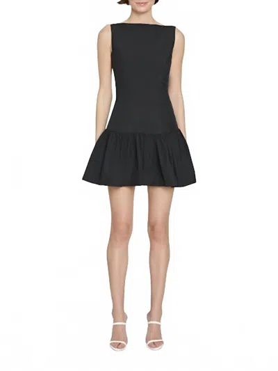 Amanda Uprichard Katina Boatneck Dress In Black