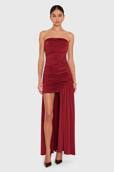 Amanda Uprichard Katya Dress In Burgundy