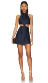 Amanda Uprichard Kaye Mini Dress In Ink