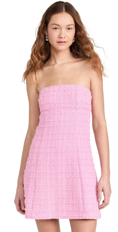 Amanda Uprichard Kelsey Dress In Tweed Pink In 粉色