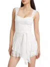 Amanda Uprichard Kendra Skort Romper In Ivory In Multi