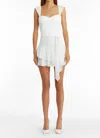 Amanda Uprichard Kendra Skort Romper In Ivory In Multi