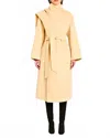 Amanda Uprichard Kennedy Coat In Beige In Yellow