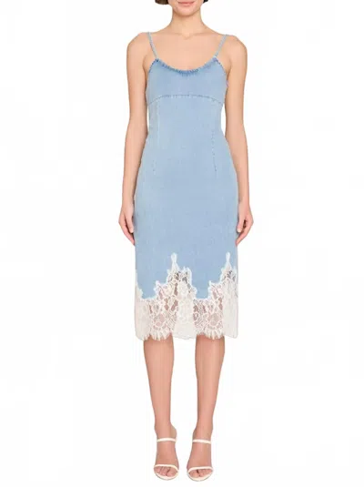 Amanda Uprichard Kenzie Dress In Sky Wash In Blue