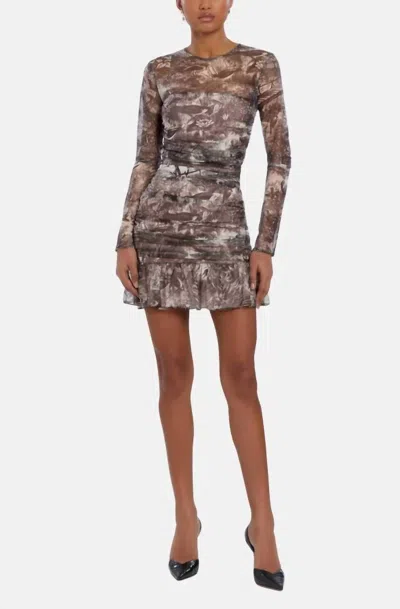 Amanda Uprichard Kiana Mini Dress In Black In Gray