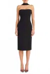 Amanda Uprichard Kimana Midi Dress In Black In Black