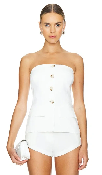 Amanda Uprichard Kourt Strapless Top In Ivory