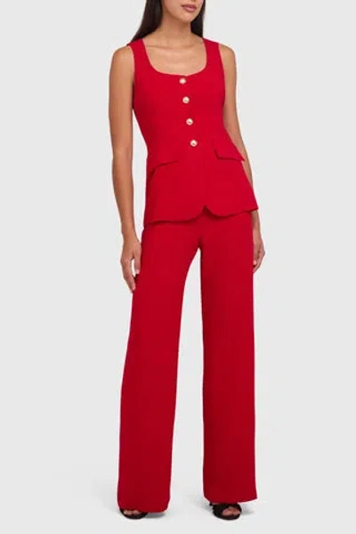 Amanda Uprichard Kya Jumpsuit In Scarlet