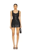 Amanda Uprichard Kya Skort Romper In Black