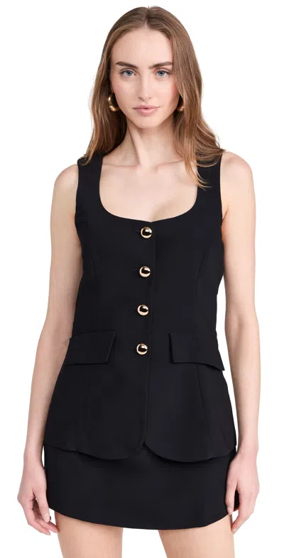 Amanda Uprichard Kya Skort Romper In Black