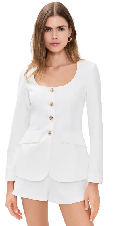 Amanda Uprichard Kya Romper Ivory