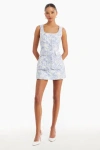 Amanda Uprichard Kya Skort Romper In English Blue