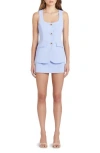 Amanda Uprichard Kya Sleeveless Romper Minidress In English Lavender